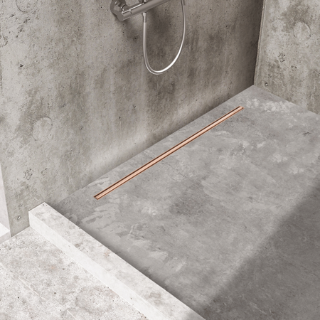 Linear drain floor Balneo Slim & Low ProLine Copper 80 cm copper