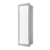 Schowek na szczotkę WC Balneo Wall Box Brush L White Glass prawy do wbudowania w ścianę ze stali nierdzewnej
