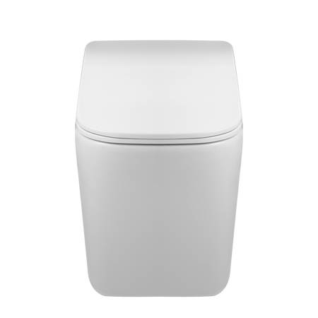 Wall-hung toilet bowl TOILET Balneo Luga rimless white without a flange with toilet seat soft-closing with duroplastu