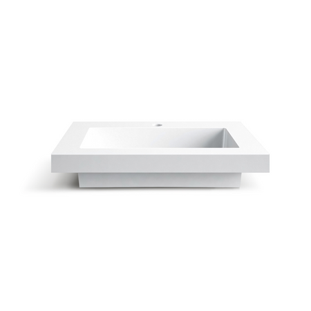 Balneo Rica countertop washbasin 60 x 40 cm white conglomerate
