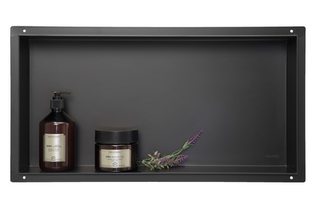 Balneo Wall Box No rim Black 60 x 30 x 7 cm black stainless steel recessed shelf without collar