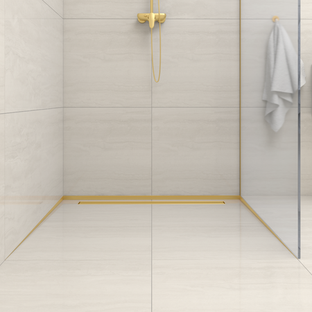 Listwa spadkowa Balneo złota podłogowa czołowa 130 cm