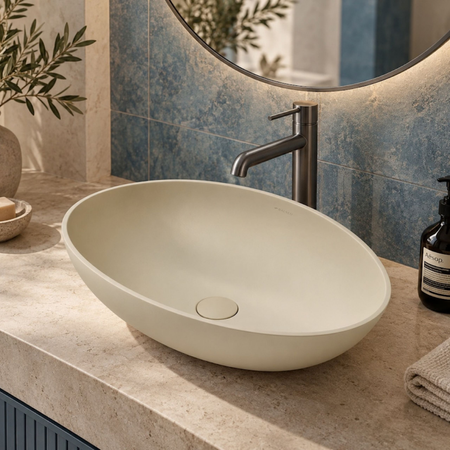 Umywalka SOVELIA Solid Surface Cashmere Dune