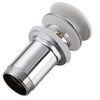 Brass Basin Click Clack Waste Plug C White with Overflow and Ceramic Head