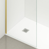 Shower screen Balneo Beira 90 x 200 cm gold glass transparent 8 mm