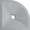 Brodzik kompozytowy Balneo Stone Tray 90 x 90 x 2,5 cm jasnoszary niski półokrągły