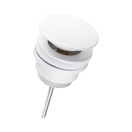 Korek umywalkowy mosiężny Balneo Klik Klak D biały uniwersalny