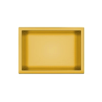 Balneo WALL-BOX ONE Gold 30x20x10 cm gold stainless steel recessed shelf with collar
