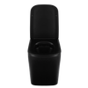 Balneo Luga Black Rimless Wall-Hung Toilet Bowl with Soft-Close Duroplast Seat