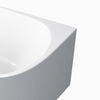 Freestanding bathtub corner left Balneo AVOLA NO RIM 170 x 80 cm white grey acrylic with frame made of stainless steel and 6 stabilizing legs with overflow and white plug