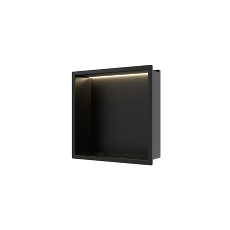 Półka wnękowa Balneo Wall Box LED Czarna 30 x 30 x 10 cm