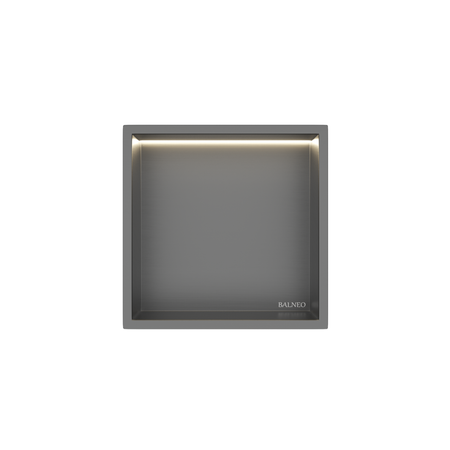 WALL-BOX ONE - GUN METAL z LED - 30x30x10 cm