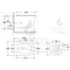 Balneo concealed WC set Fix-Frame Low frame with white Luxa Tornado WC bowl