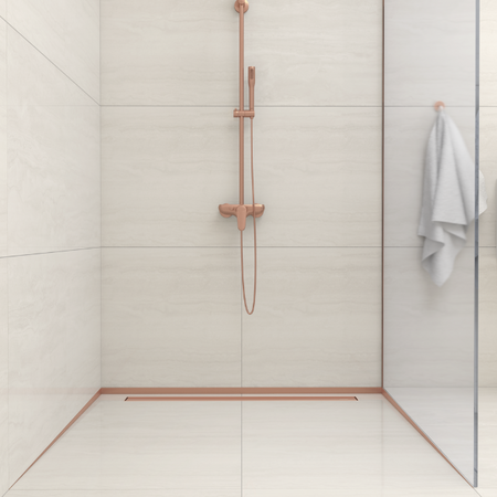 Listwa spadkowa Balneo miedziana przyścienna prawa 120 cm