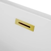 Balneo VIVA wall-mounted freestanding bathtub, white, 170 x 80 cm, acrylic, with stainless steel frame and 6 stabilizing legs, overflow, and mirror gold click-clack drain