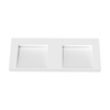 Umywalka SERAVIA Solid Surface Coco White/Biała z odpływem liniowym podwójna 120 cm