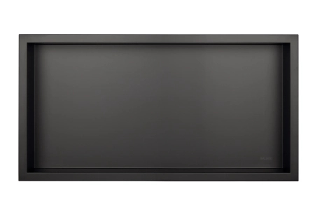 Półka wnękowa Balneo Wall Box One Black 60 x 30 x 10 cm czarna ze stali nierdzewnej z kołnierzem