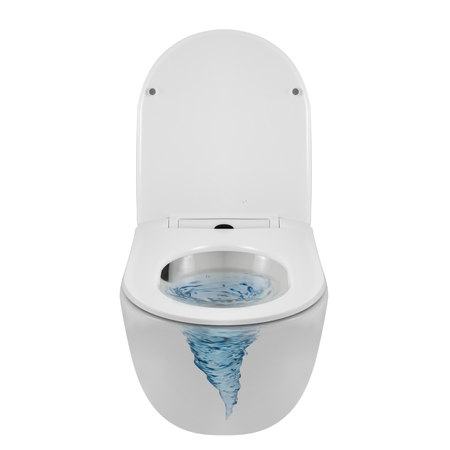 Balneo concealed WC set Fix-Frame Narrow frame with white Luna Tornado WC bowl