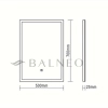 Balneo Cosmo 50 x 70 cm Rectangular LED-Illuminated Mirror