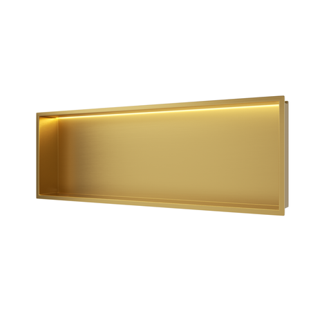 WALL-BOX ONE - BRASS /GOLD z LED - 30x90x10 cm
