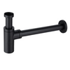 Trap basin brass Balneo black round