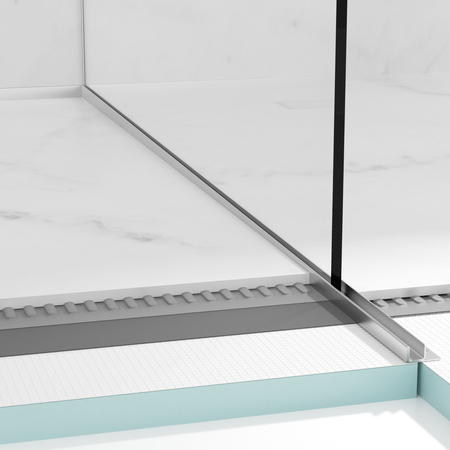 Slope profile Balneo inox for glass right 120 cm