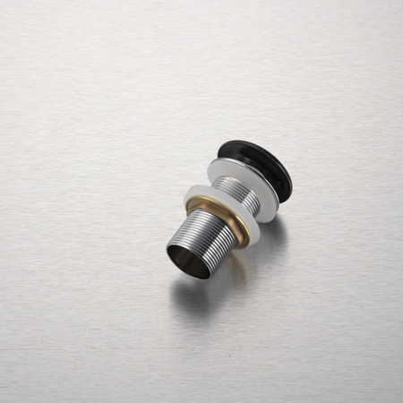 Brass washbasin stopper Balneo Klik Klak A black without overflow with ceramic head