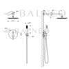 Bateria prysznicowa Balneo Cascade zestaw 2 gun metal