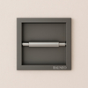 Balneo Wall Box Paper Holder 1 Gun Metal built into a stainless steel wall