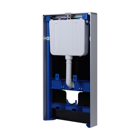 Stelaż natynkowy WC Balneo Fix-Frame Glass Black czarny ze szkła hartowanego