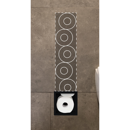 Półka schowek na papier Wall Box Paper 3 czarna wbudowany w ścianę ze stali nierdzewnej