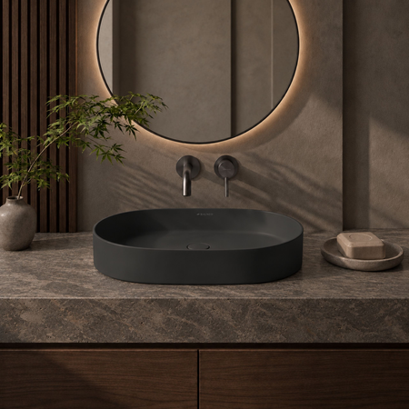 Umywalka ETERIA Solid Surface Carbon Black