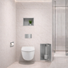 Schowek na szczotkę WC Balneo Wall Box Brush S Tiles prawy do wbudowania w ścianę ze stali nierdzewnej