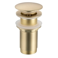 Balneo Brass Sink Pop-Up Waste Click-Clack C Gold Without Overflow – Brushed Gold