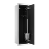 Schowek na szczotkę WC Balneo Wall Box Brush L Black Glass prawy do wbudowania w ścianę ze stali nierdzewnej