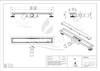 Odpływ liniowy podłogowy Balneo Duplex Next Inox 110 cm dwustronny ze stali nierdzewnej szczotkowanej z niskim syfonem i głębokim osadnikiem