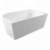 Free-standing wall-mounted bathtub Balneo VIVA white 170 x 80 cm acrylic with stainless steel frame and 6 stabilizing legs with overflow and gun metal plug