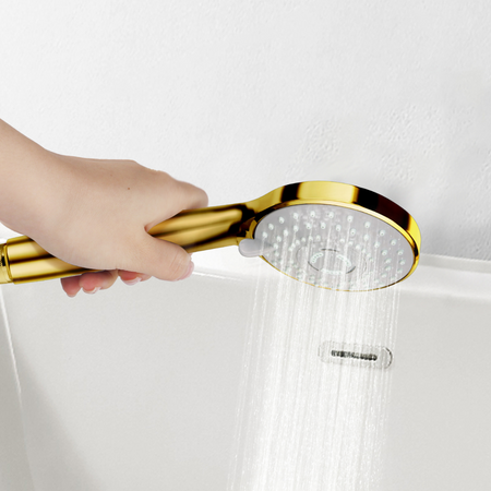 Balneo Cascade model 3 shiny gold shower handset