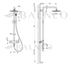 Bateria prysznicowa Balneo Cascade zestaw 1 shiny gold