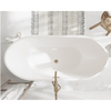 Balneo PARMA freestanding bathtub 170 x 72 cm, white acrylic with a stainless steel frame and 6 stabilizing legs, featuring an overflow and gold drain