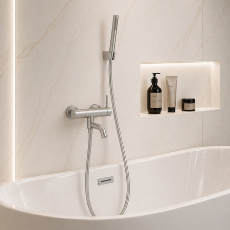 Bateria wannowa Balneo Cascade zestaw 1 inox