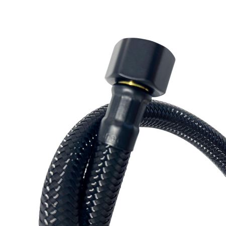 Balneo PEX connection hose in black braided 1/2" x 3/8" 40 cm