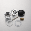 Balneo Klik Klak D brass basin plug, black, universal, with ceramic head