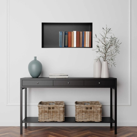 Balneo Wall Box No rim Black 60 x 30 x 10 cm black stainless steel recessed shelf without collar