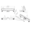 Linear drain wall-mounted Balneo In-Drain NEXT 2in1 70 cm black double-sided