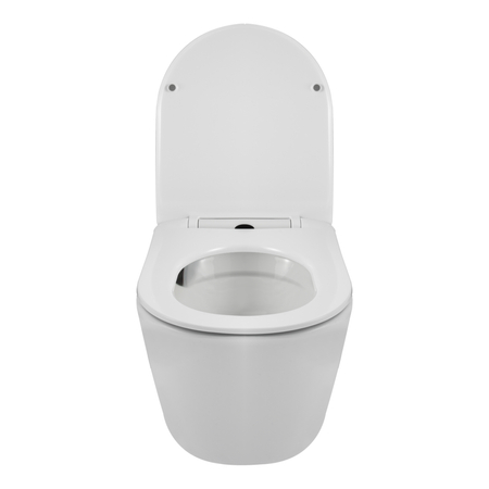 Balneo Luxa Tornado rimless white wall-hung toilet bowl with soft-close duroplast seat