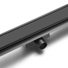 Linear drain floor Balneo Duplex Next Black 100 cm black double-sided made of stainless steel brushed with low trap and deep sediment trap