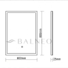 Balneo Cosmo Rectangular Backlit Mirror 60 x 80 cm