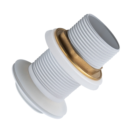 Basin plug brass Balneo Klik Klak B white without overflow