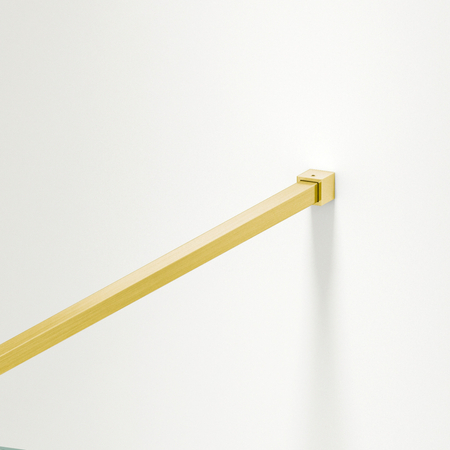 Shower screen Balneo Beira 110 x 200 cm gold glass transparent 8 mm